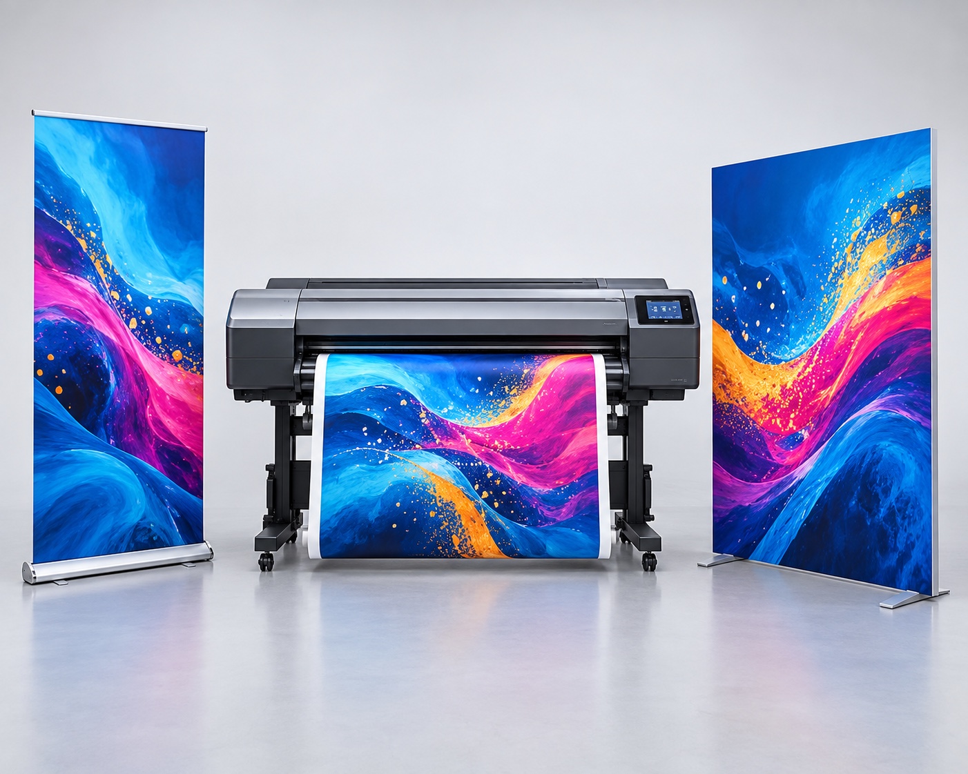 Large-format printer and complete branded display system